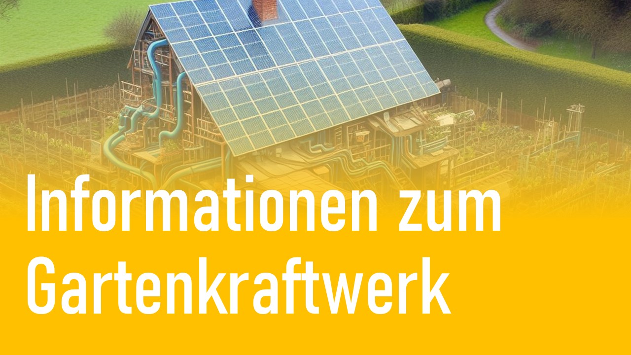 Balkonkraftwerk/Solaranlage in einem Kleingarten